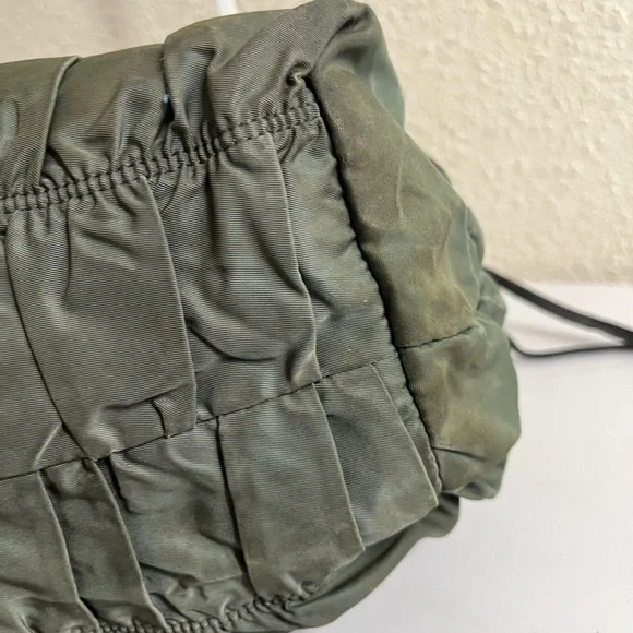 Prada Olive Green Quilted Nylon Tote with Gold Hardware - Picture 11 of 16